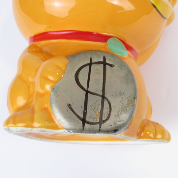 Vintage Garfield Cat Ceramic Kitty Piggy Bank - Picture 8 of 11